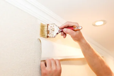Pose de papier peint à Lucinges — revêtements muraux et toiles de verre